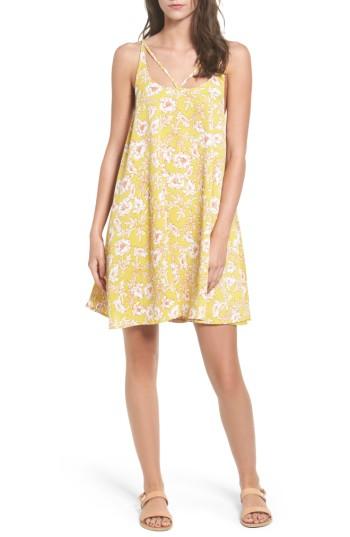 Women's Bp. Print Strappy Slipdress - Yellow