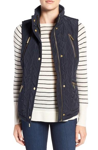 Women's Michael Michael Kors Diamond Quilted Vest - Blue