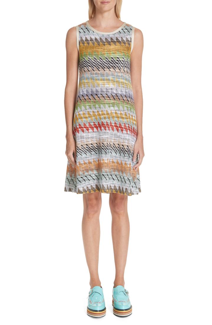 Women's Missoni Knit Shift Dress Us / 38 It - White
