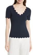 Women's Milly Scallop Top - Blue