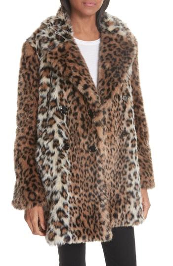 Women's Joie Tiaret Faux Fur Jacket - Brown