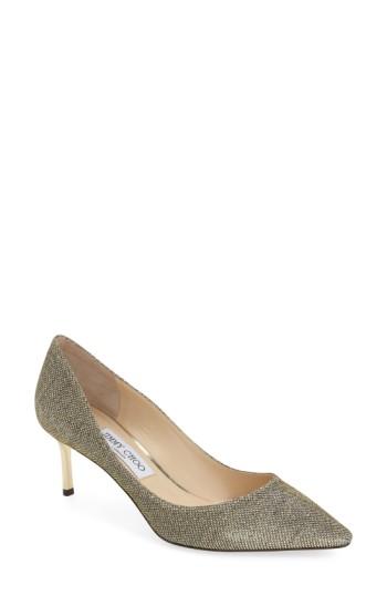 Women's Jimmy Choo 'romy' Pointy Toe Pump .5us / 37.5eu - Metallic