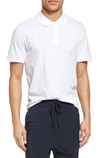 Men's Vince Slim Fit Slub Polo - White