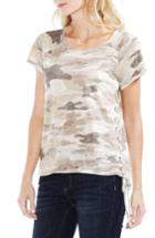 Women's Vince Camuto Avenue Camo Lace-up Top, Size - Green