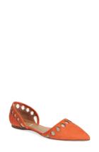 Women's Fs/ny Pointy Toe Flat M - Orange