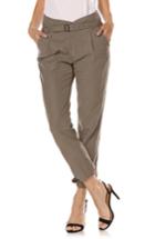 Women's Paige Yasmina Tie Cuff Pants - Green