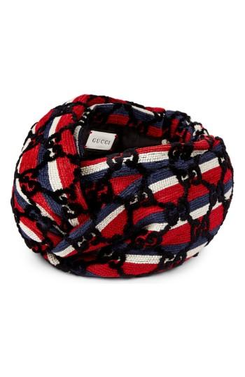 Gucci Baia Gg Stripe Turban - Blue
