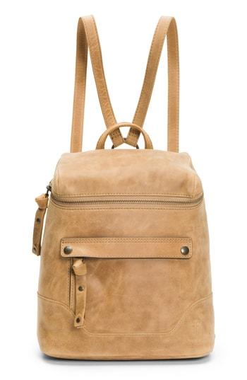 Frye Melissa Leather Backpack - Beige
