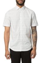 Men's Good Man Brand Trim Fit Stripe Sport Shirt - Grey