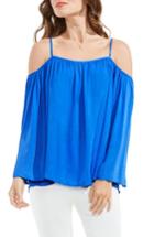 Petite Women's Vince Camuto Off The Shoulder Blouse P - Blue