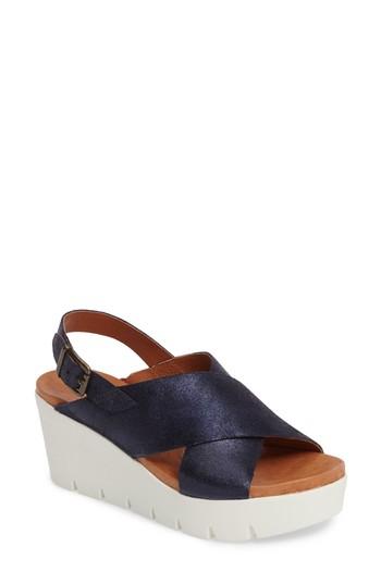 Women's Bos. & Co. Payton Platform Wedge Sandal -8.5us / 39eu - Blue