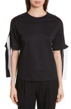 Women's Kenzo Tie Sleeve Cotton Tee - Black