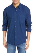 Men's Faherty Ventura Trim Fit Indigo Dot Sport Shirt - Blue