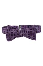 Men's Ted Baker London Tonal Squares Bow Tie, Size - Black