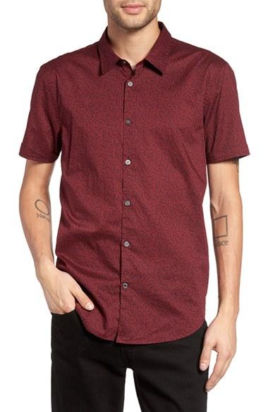 Men's John Varvatos Star Usa Trim Fit Print Sport Shirt