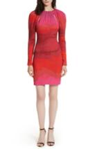 Women's Tracy Reese Abstract Print Stretch Silk Sheath Dress - Red