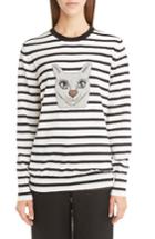 Women's Loewe Cat Stripe Wool Blend Sweater