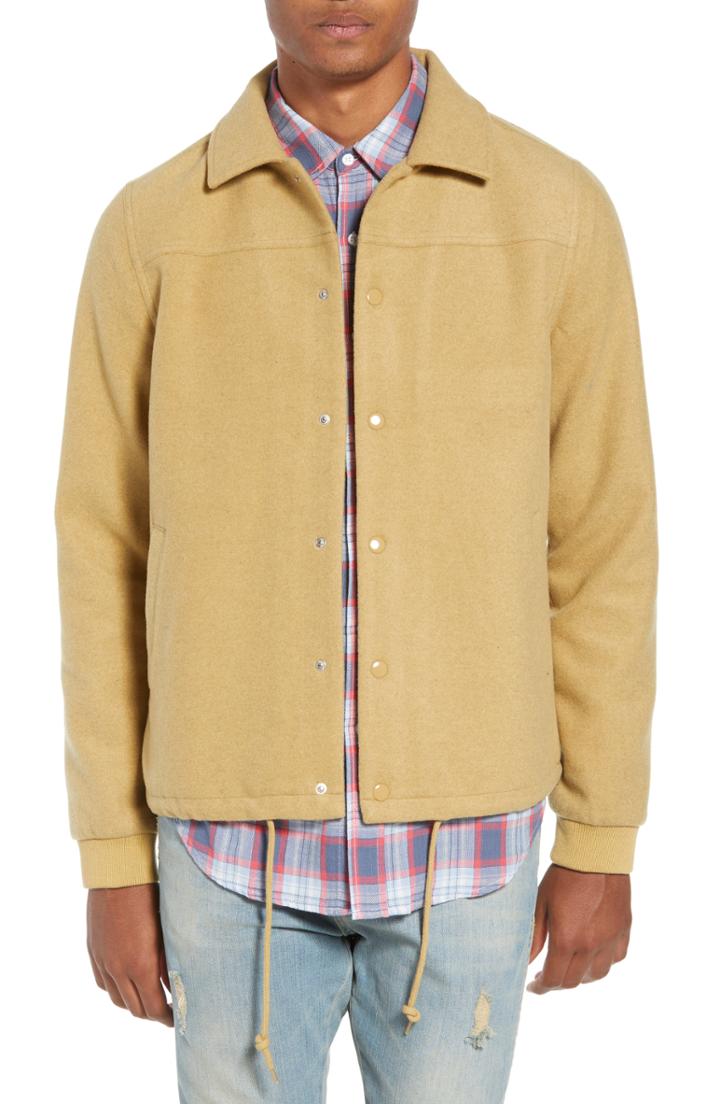 Men's The Rail Wool Blend Coach's Jacket, Size - Brown