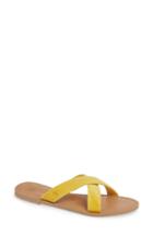 Women's Malvados Icon Neko H Slide Sandal, Size 5/6 M - Yellow