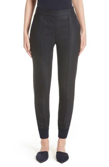 Women's St. John Collection Stretch Birdseye Skinny Pants - Blue