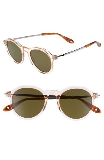 Women's Givenchy 51mm Round Sunglasses - Transparent Pink