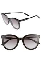 Women's Bottega Veneta 61mm Cat Eye Sunglasses - Black