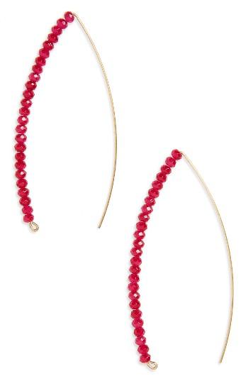 Women's Canvas Jewelry Glass Marquis Threader Earrings