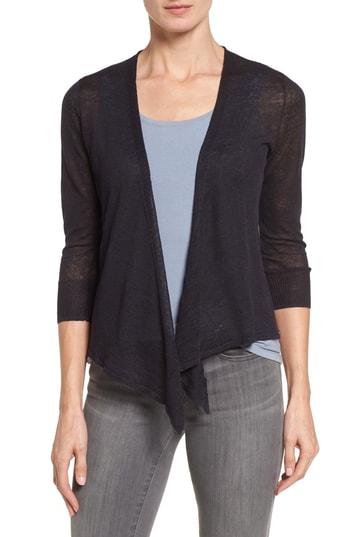Petite Women's Nic+zoe 4-way Convertible Lightweight Cardigan P - Blue