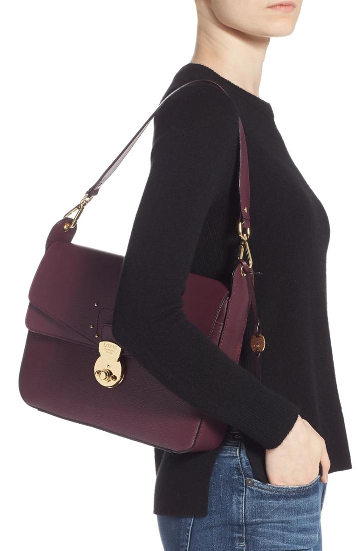 Lodis Los Angeles Bel Air Faline Under Lock & Key Rfid Leather Satchel - Burgundy