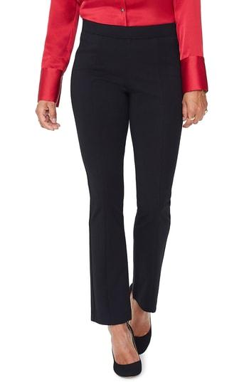 Women's Nydj Ankle Bootcut Knit Pants - Black