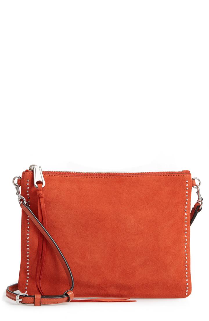 Rebecca Minkoff Jon Studded Leather Crossbody Bag - Orange