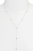 Women's Zoe Chicco Itty Bitty Round Disk Lariat Necklace