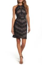 Women's Js Collections Embroidered Lace Tea Length Dress