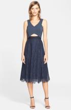 Women's Rebecca Taylor Cutout A-line Dress - Blue