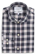 Men's Ledbury Preville Slim Fit Plaid Dress Shirt .5 - Blue