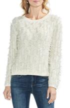 Women's Vince Camuto Fringe Sweater, Size - White