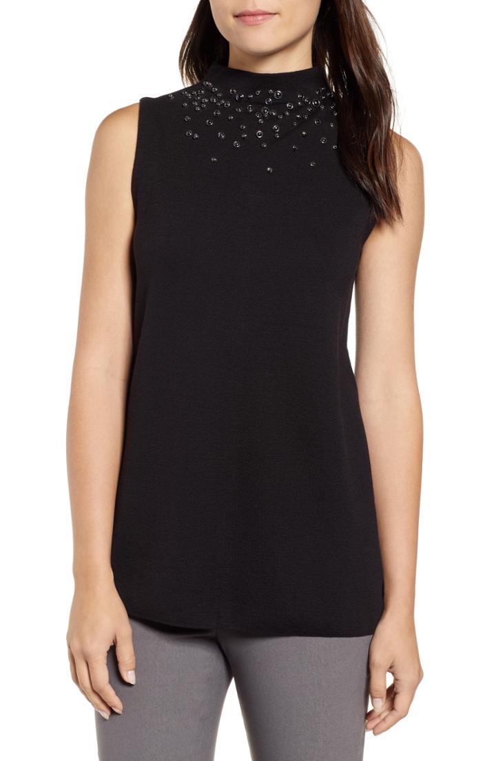 Women's Nic+zoe Falling Summer Top - Black