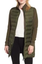 Women's Marc New York Puffer Coat With Puff Knit Sleeves - Green