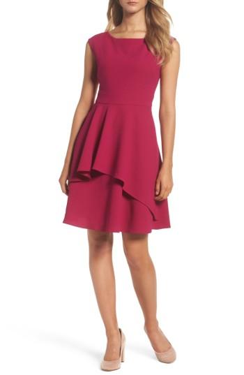 Women's Eliza J Ruffle Fit & Flare Dress - Pink