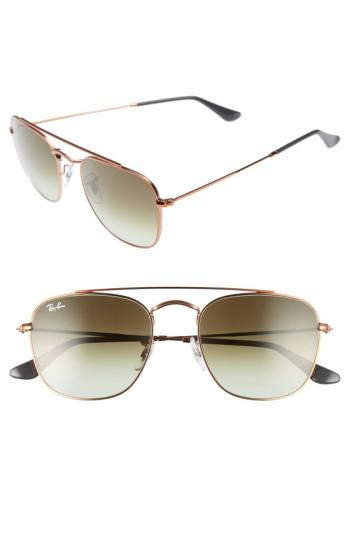Women's Ray-ban Icons 54mm Aviator Sunglasses - Green/ Brown