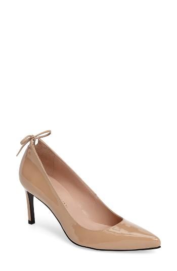 Women's Stuart Weitzman Peekamid Bow Pump M - Beige