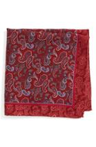 Men's Nordstrom Men's Shop Paisley Pocket Square, Size - Red