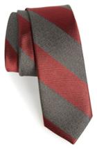 Men's Calibrate Marble Stripe Silk Tie, Size - Burgundy