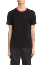 Men's Givenchy Red Collar T-shirt - Black