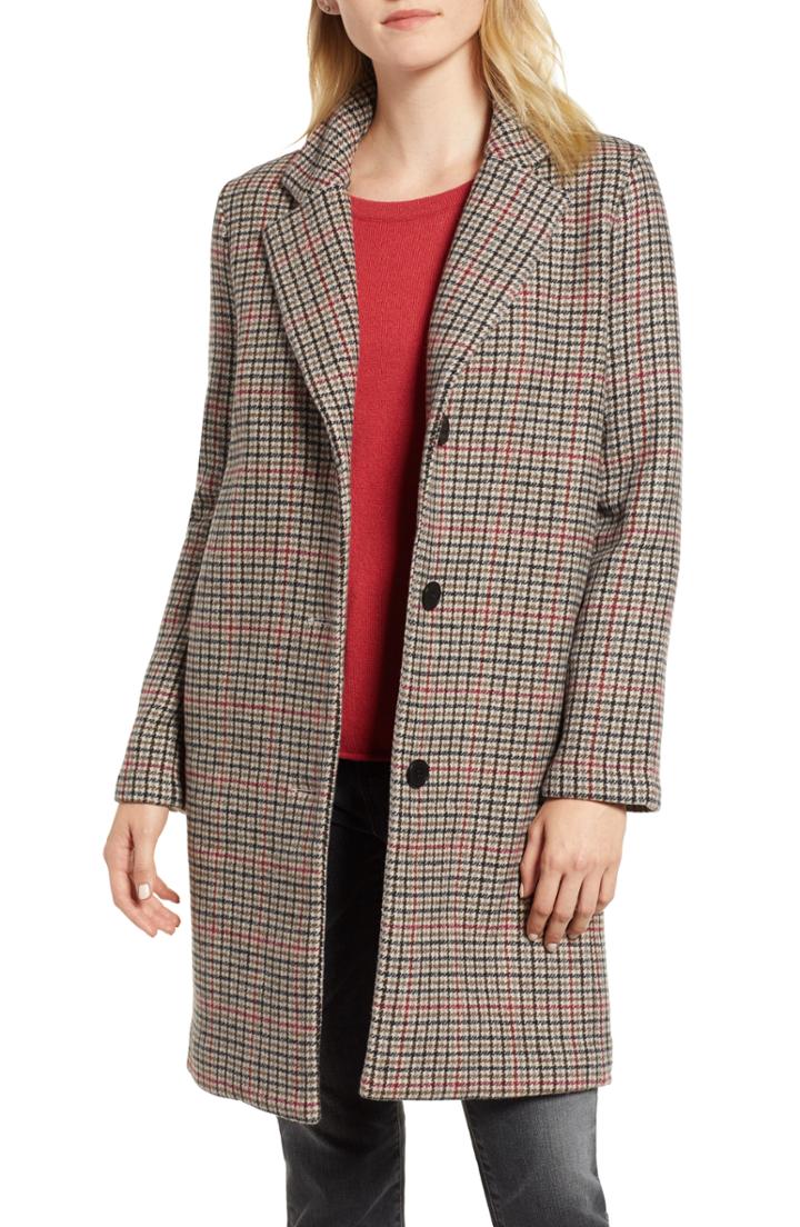 Women's Velvet By Graham & Spencer Houndstooth Car Coat