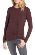 Women's Stateside Twist Front Fleece Sweatshirt - Burgundy