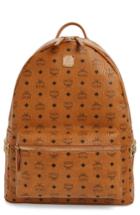 Men's Mcm Large Stark Studded Side Backpack - Brown