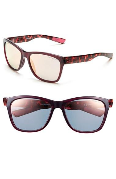 Women's Nike 'vital' 58mm Sunglasses - Burgundy/ Hyper Pink Tortoise