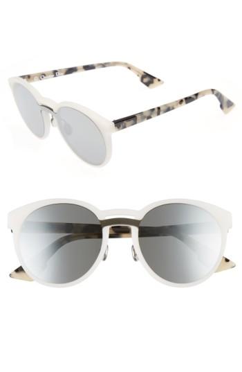 Women's Dior Onde 1 50mm Round Sunglasses - Matte White/ Havana