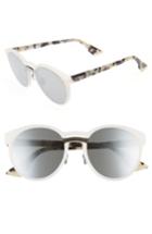 Women's Dior Onde 1 50mm Round Sunglasses - Matte White/ Havana